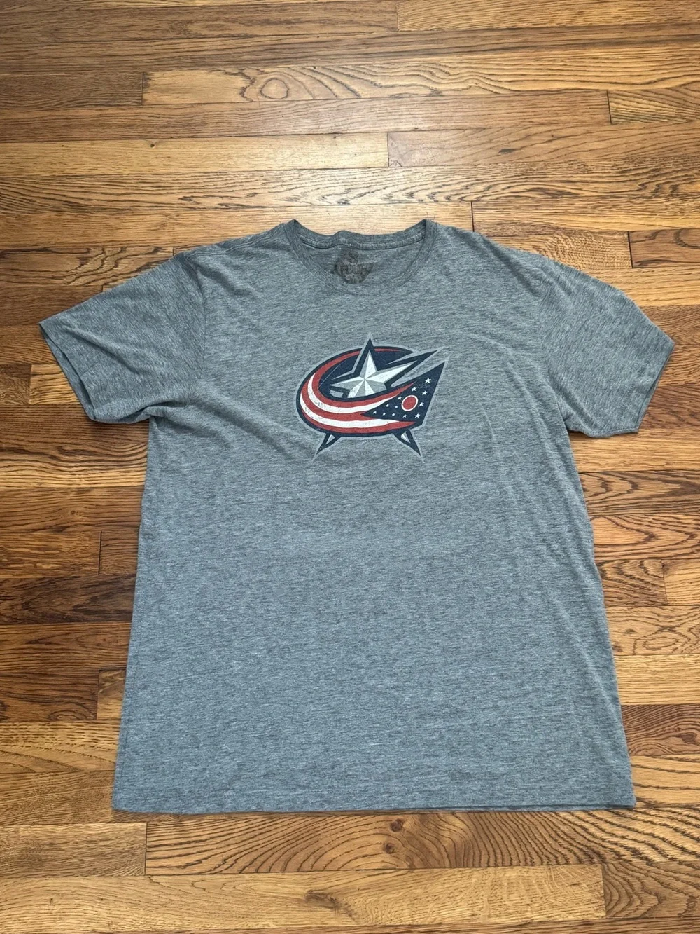 Columbus Blue Jackets Gray Logo Tee, size XL